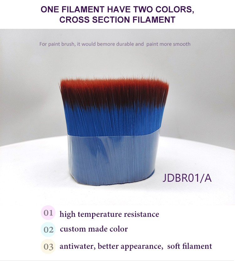 good elasticity and soft bristles,ONE FILAMENT HAVE TWO COLORS,Cross section filament