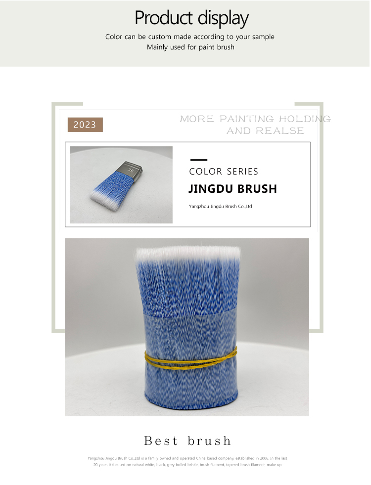 Blue Twin-Screw solid Tapered Brush Filament
