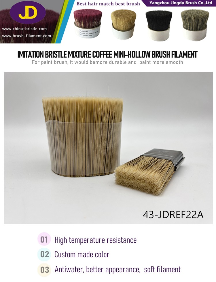 Imitation Bristle Mixture Coffee Mini-Hollow Brush Filament for Paint Brush