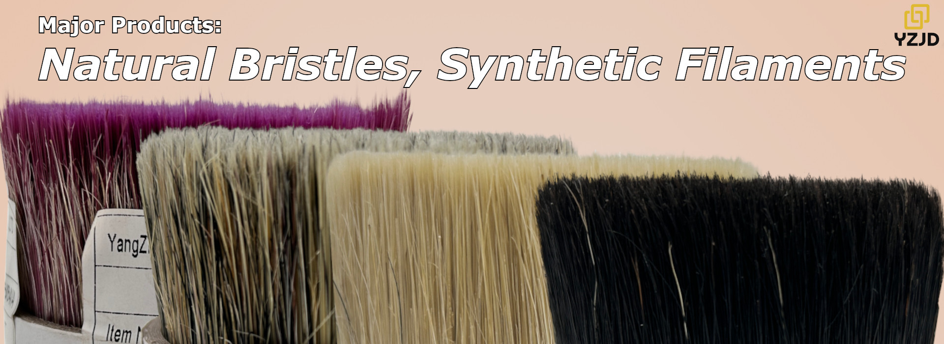 Natural bristles, synthetic filaments